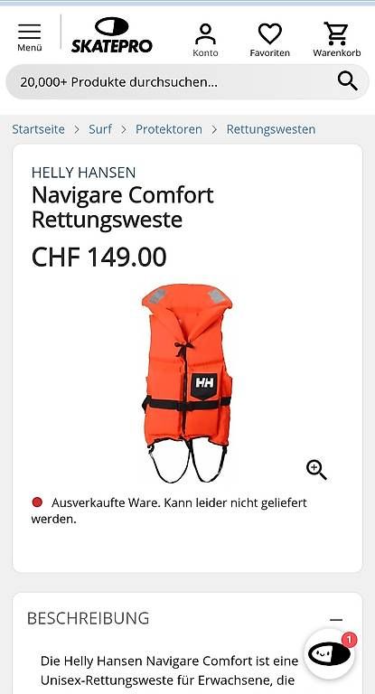 Helly Hansen Giubbotti di salvataggio: Helly Hansen Rettungsweste Comfort – Nuovo (secondo la descrizione) da Zürich venduto da jan_s988 2