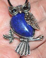Halskette A-385 – Eule – Lapislazuli