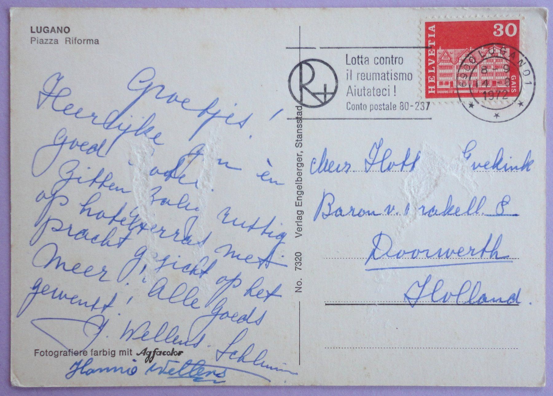 Cartoline postali: Lugano - Piazza Riforma – Difettoso da Fétigny venduto da Billy2miny 1