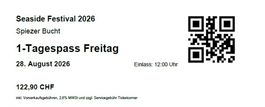 Tagespass für das Seaside Festival am 28. August