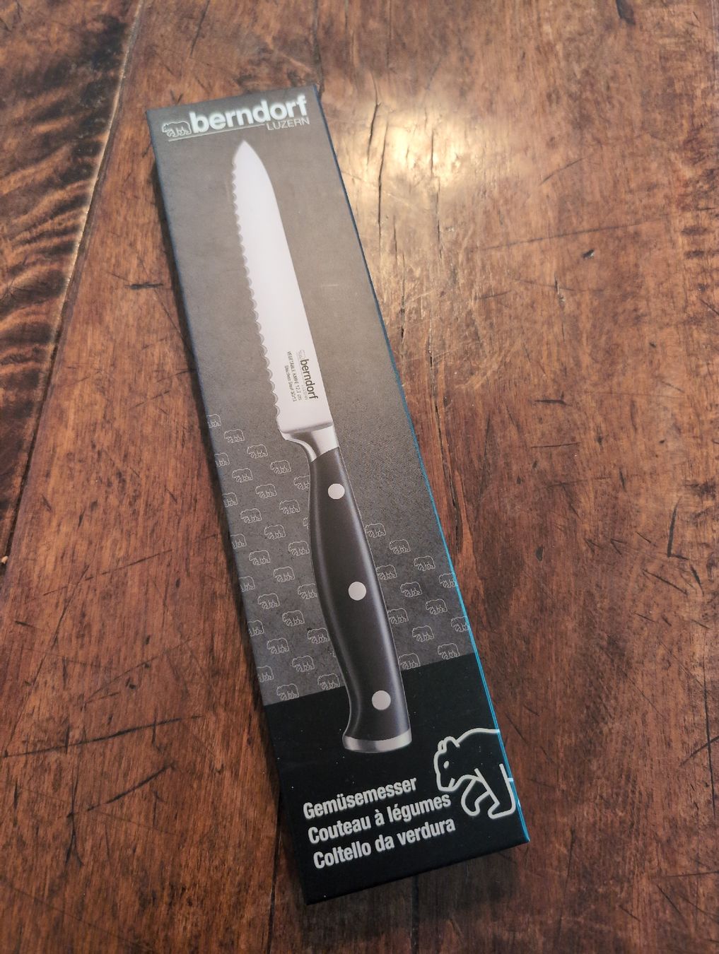 Berndorf Coltelli da cucina: Berndorf Gemüsemesser Knife Serrated Blade Black – Nuovo e nell'imballaggio originale da Zürich venduto da Kralot