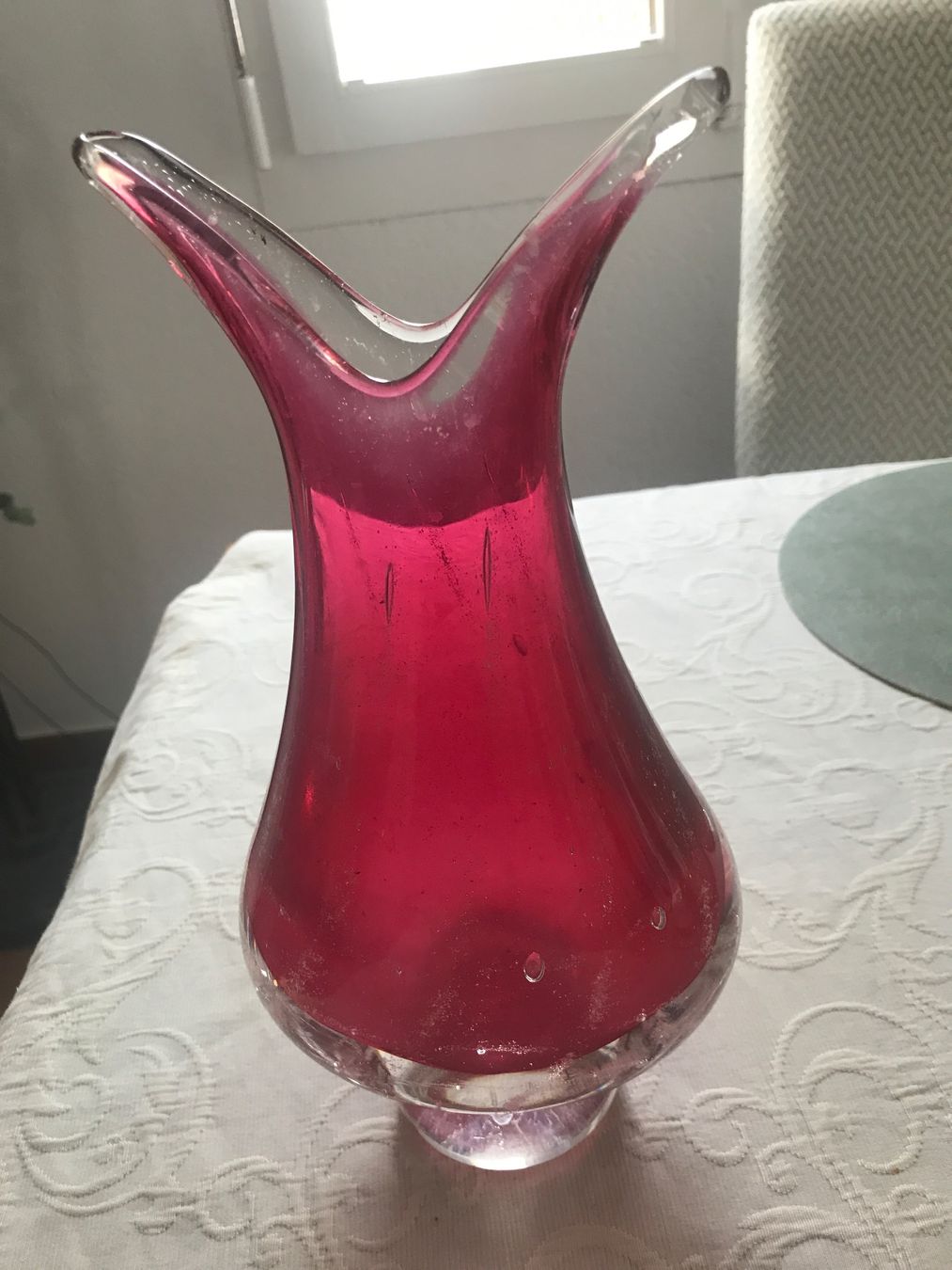 Murano Vasi & Recipienti: Murano  Glasvase, rubinrot – Usato da Wettingen venduto da Andres54 3
