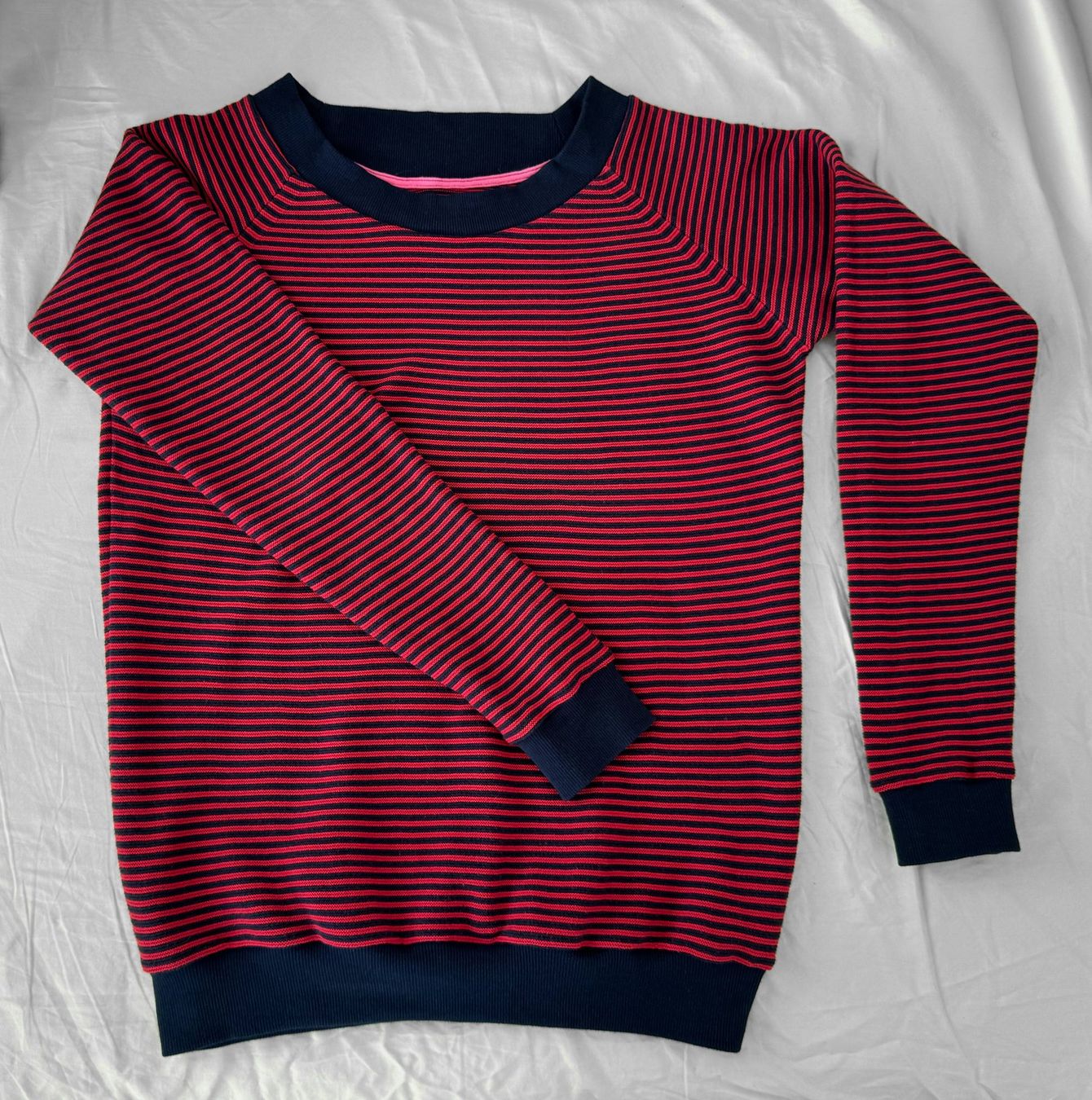 Maglioni & Felpe: Baumwoll Strickpullover rot blau, M, komplett erneuert – Nuovo (secondo la descrizione) da Luzern venduto da good.dog