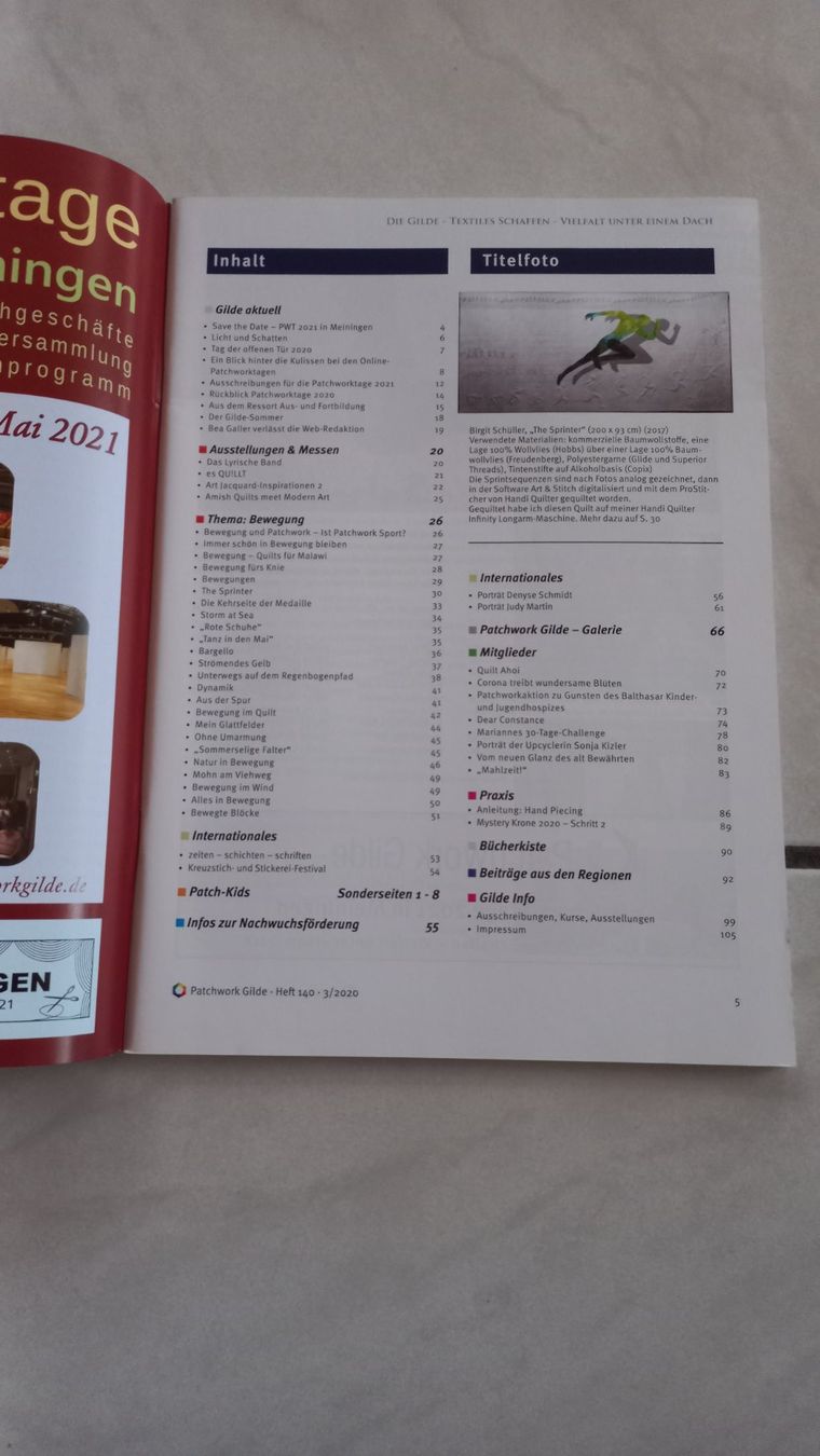 Riviste & Magazine: 2 Patchwork Gilde Magazine: Quilts & Textile Kunst – Usato da Winistorf venduto da acreativ4 4