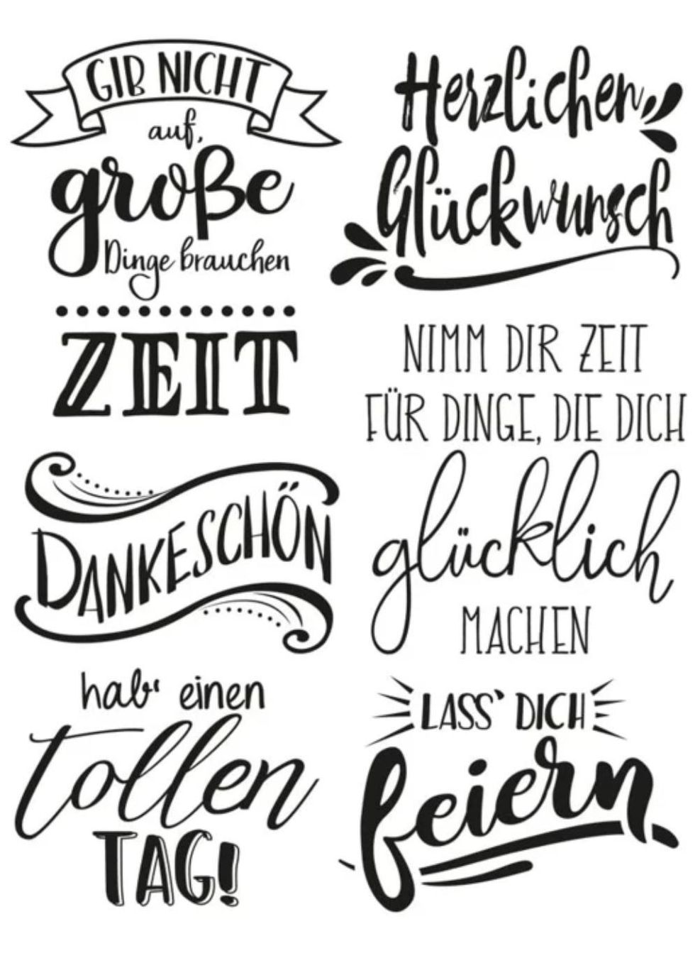 Stempel: Silikonstempel Herzlichen Glückwunsch – Neu und originalverpackt aus Kaltbrunn von schere-stein-papier