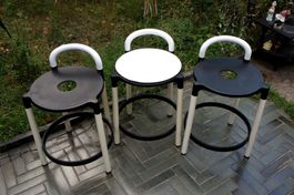 3 Postmoderne Hocker von Anna Casatelli Ferrieri für Kartell