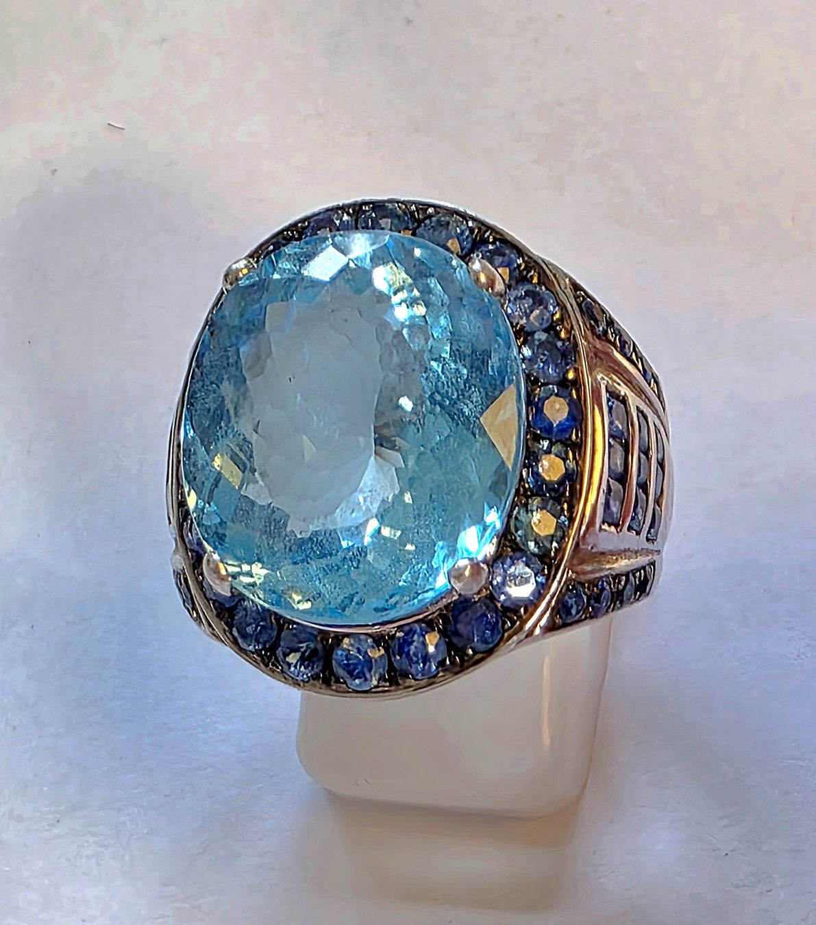Anelli: Ring blau Topas Saphir Grösse 58 – Nuovo (secondo la descrizione) da Zürich venduto da ben_mn5h 8