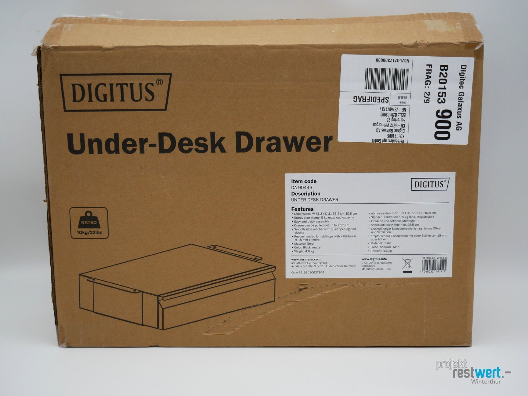 Racks & Cavalletti: DIGITUS Unterbauschublade – Nuovo (secondo la descrizione) da Winterthur venduto da Restwert_Winterthur 8