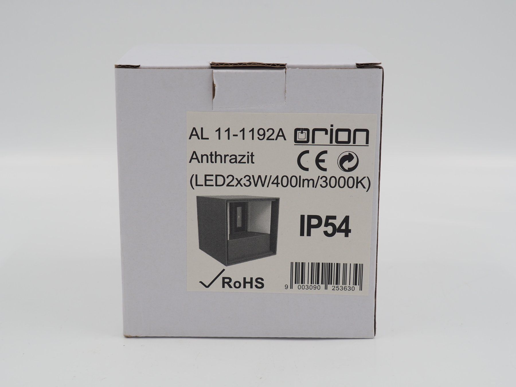Lampade: ORION Cube LED-Wandaussenleuchte anthrazit (17701) – Nuovo e nell'imballaggio originale da Zürich venduto da fundsachenverkauf 1
