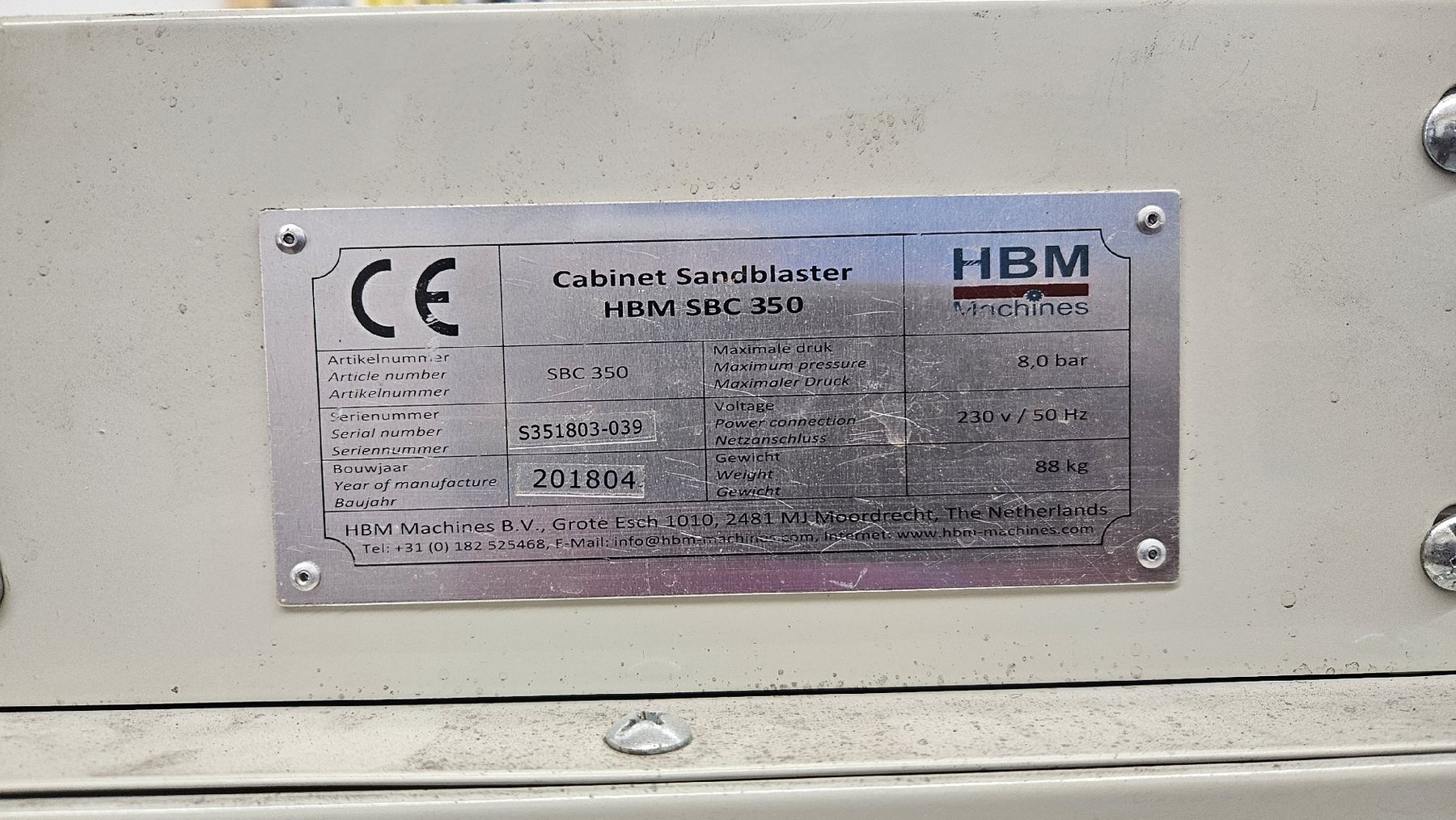 Toutes les machines: Sandstrahlkabine SBC 350 – D'occasion à Rafz par Rgoldwing 4