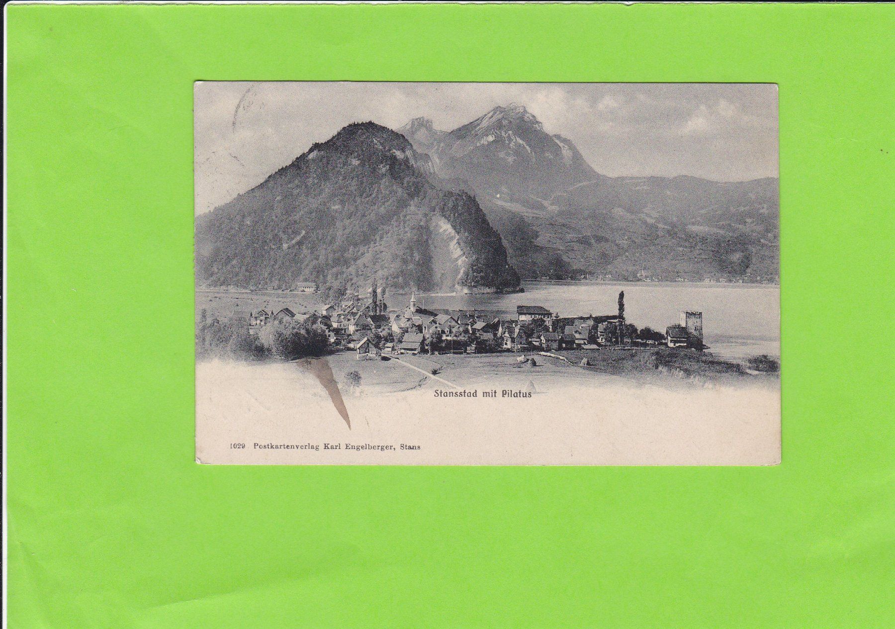Ansichtskarten: Stansstad mit Pilatus---1906 versendet – Gebraucht aus St. Peterzell von neckertal