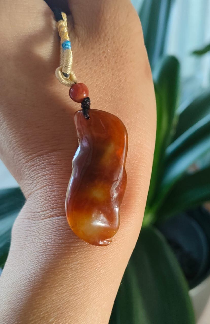 Ciondoli: Jadeitrote Haut, Handgeschnitzt blume Anhänger – Nuovo e nell'imballaggio originale da Bubendorf venduto da JadeParadise 1