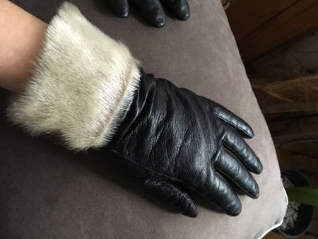 gant en cuir fourrure phoque Norvège S