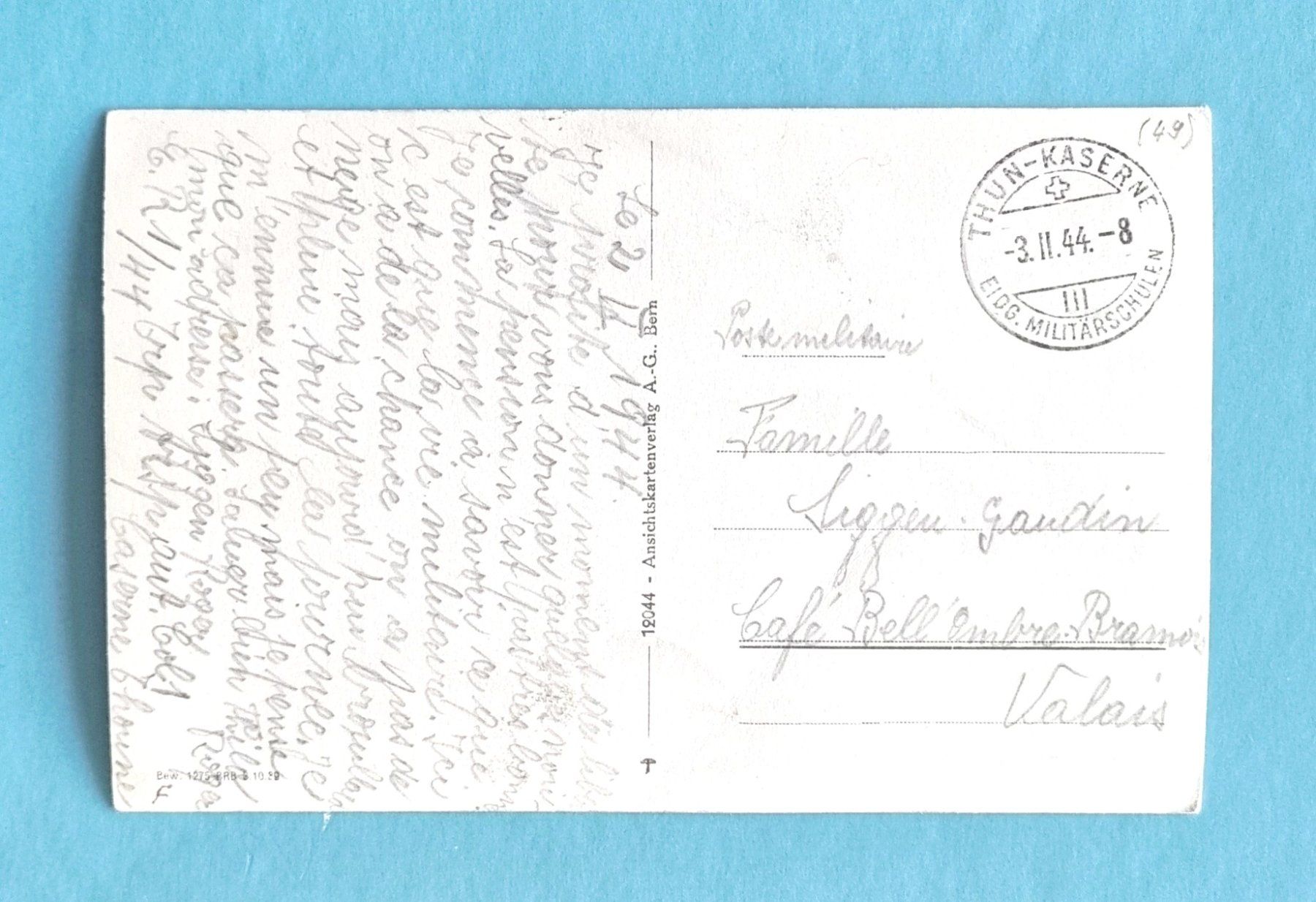 Cartoline postali: Thun - Kaserne - Eidg. Motorwagenhalle - 1944 – Usato da Rothrist venduto da RROENK 1
