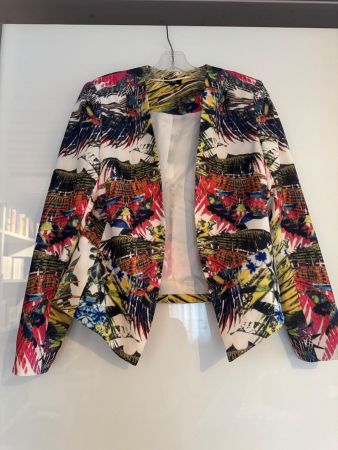 Coole Sommer Jacke mit buntem Muster, Grösse 40