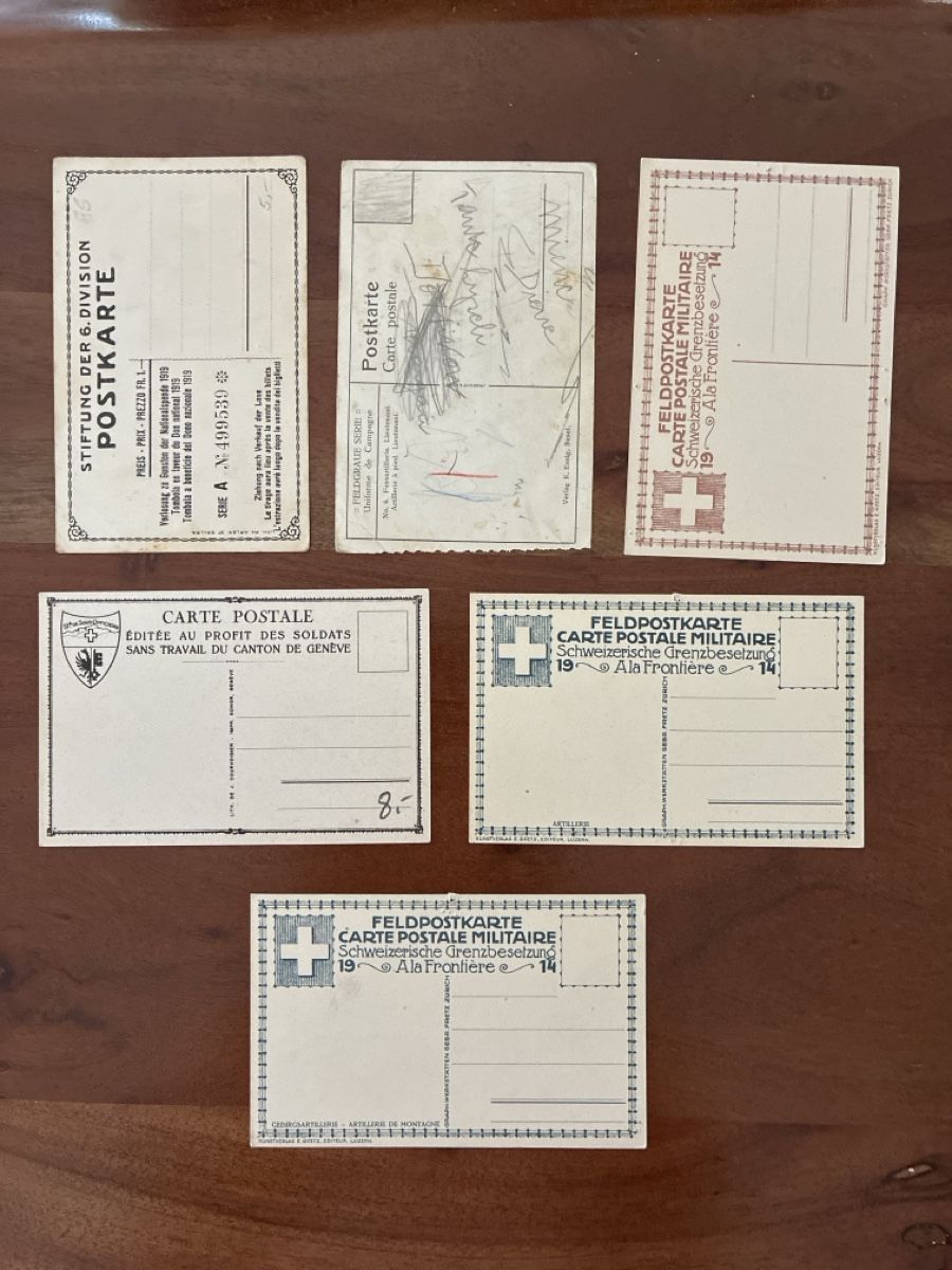 Cartoline postali: 16 Ansichtskarten Schweiz vom Militär Artillerie – Usato da Oftringen venduto da Cla.vD.74 1
