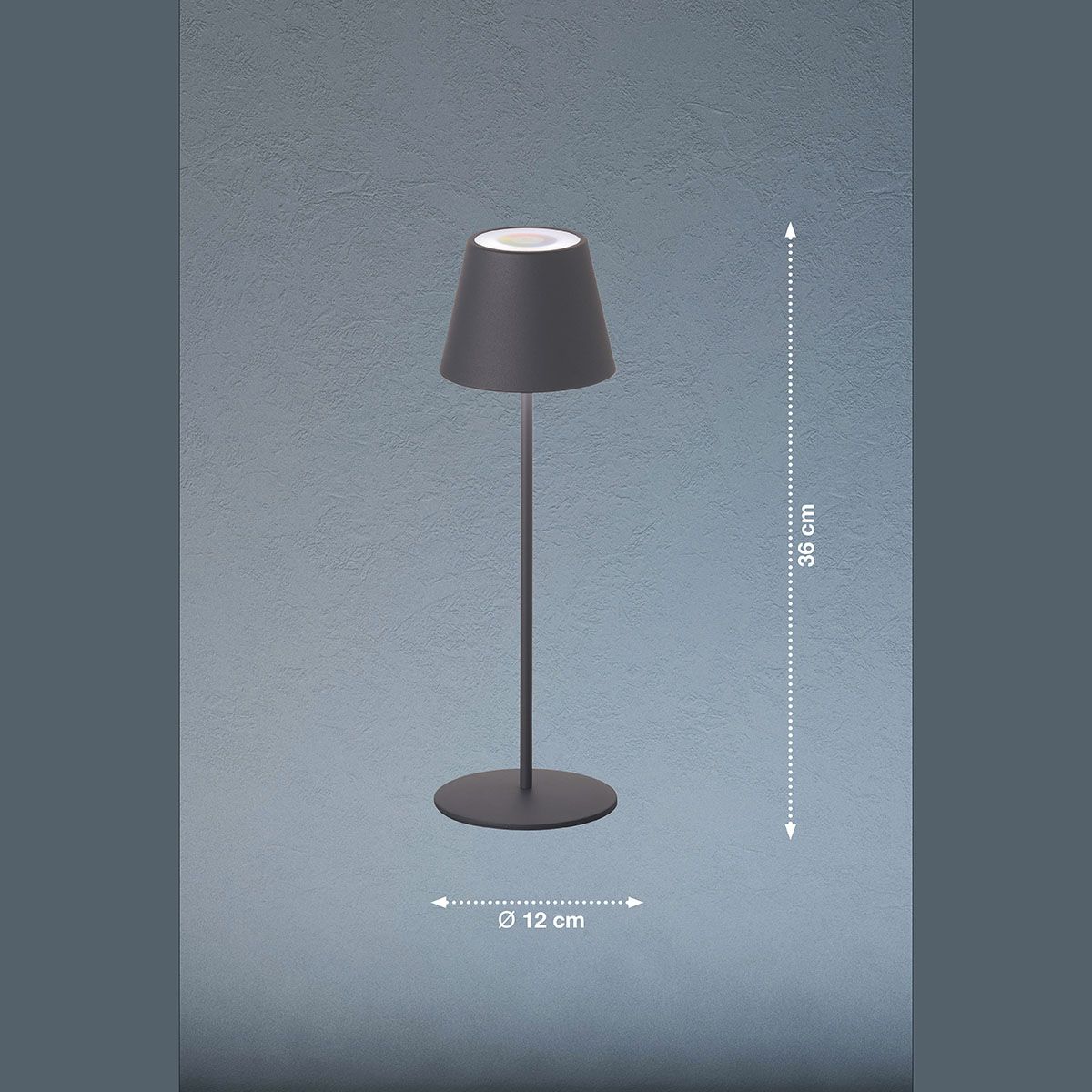 Lampade: Aussen Tischleuchte, Grau, 38 cm Höhe – Nuovo (secondo la descrizione) da Kreuzlingen venduto da Smart-Light 3