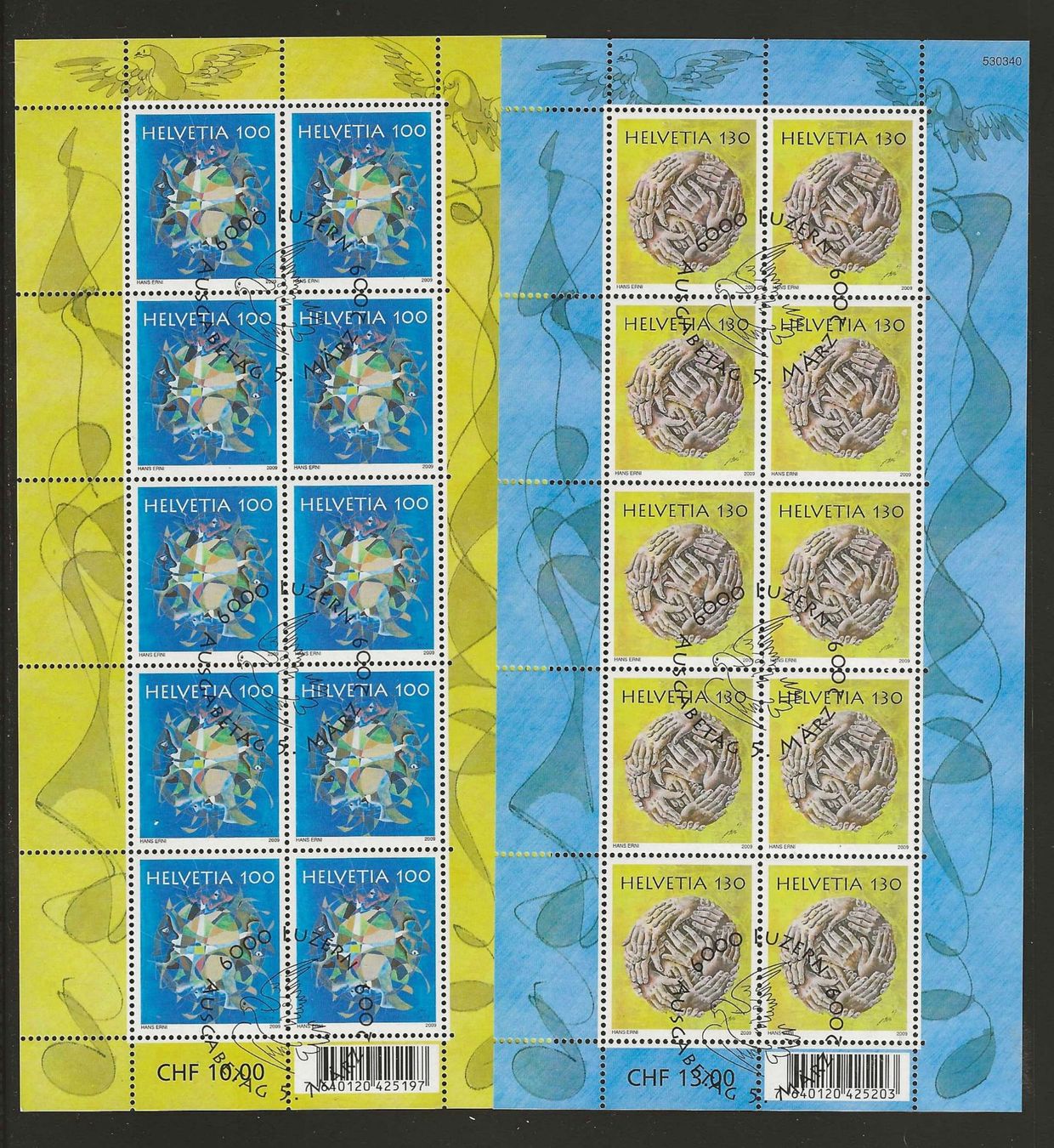 Tutti i francobolli: Lot mit 7 Kleinbogen von 2009 : KP 315.-- – Usato da Gümligen venduto da Geniusbuy 2