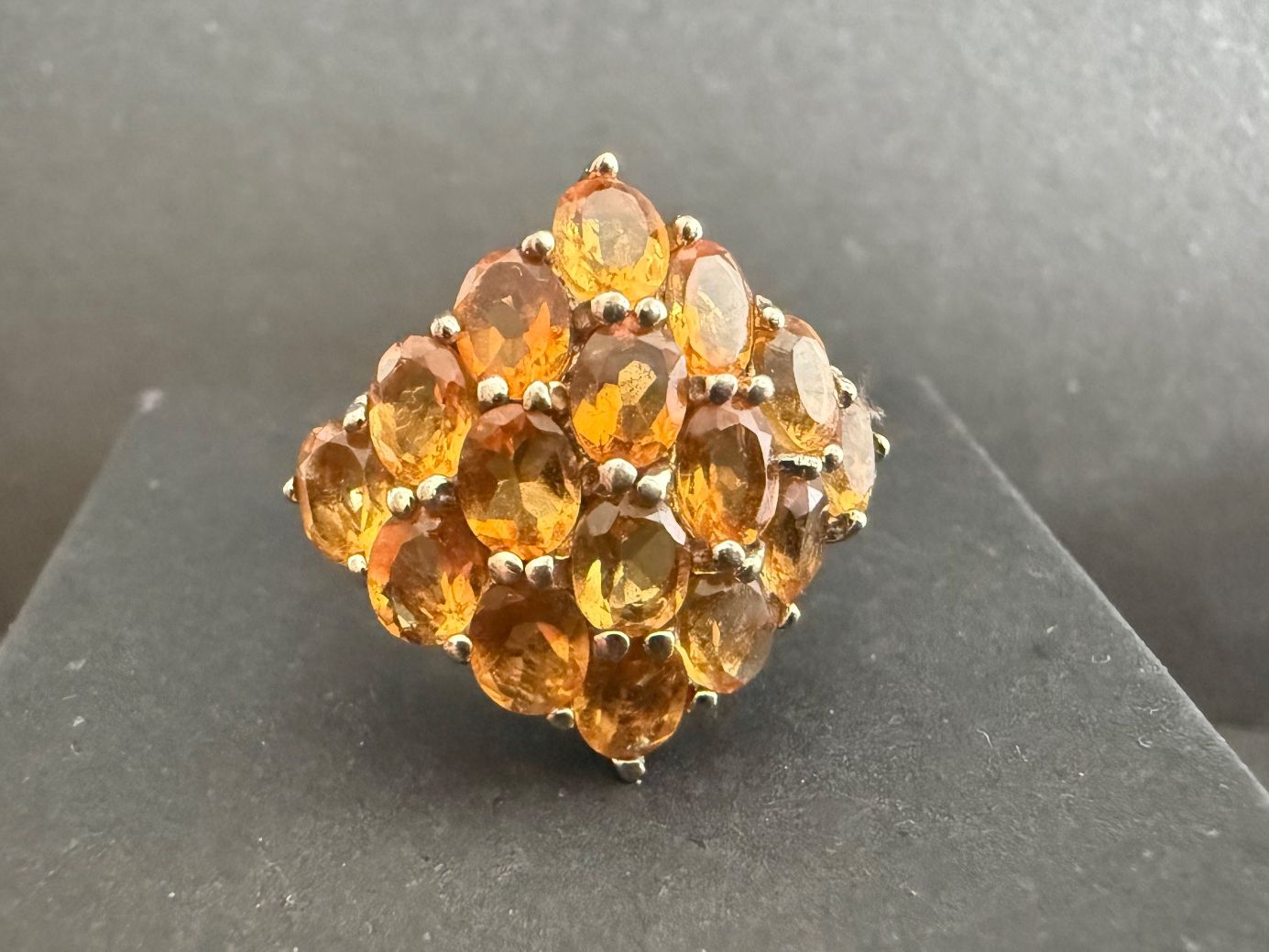 Anelli: Silber Ring mit Citrine 925, vergoldet – Usato da Spiegel b. Bern venduto da Rogger72
