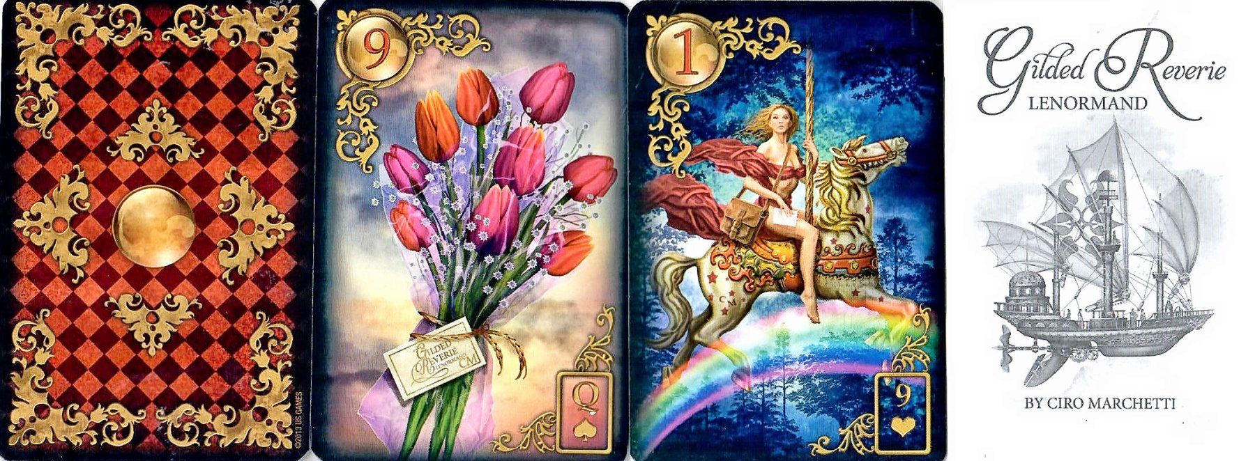 Cartoline: Lenormand: 2 Kartenset J.M.C. & CiroMarchetti, plus 2 Bücher – Usato da Rotkreuz venduto da Radus24 3