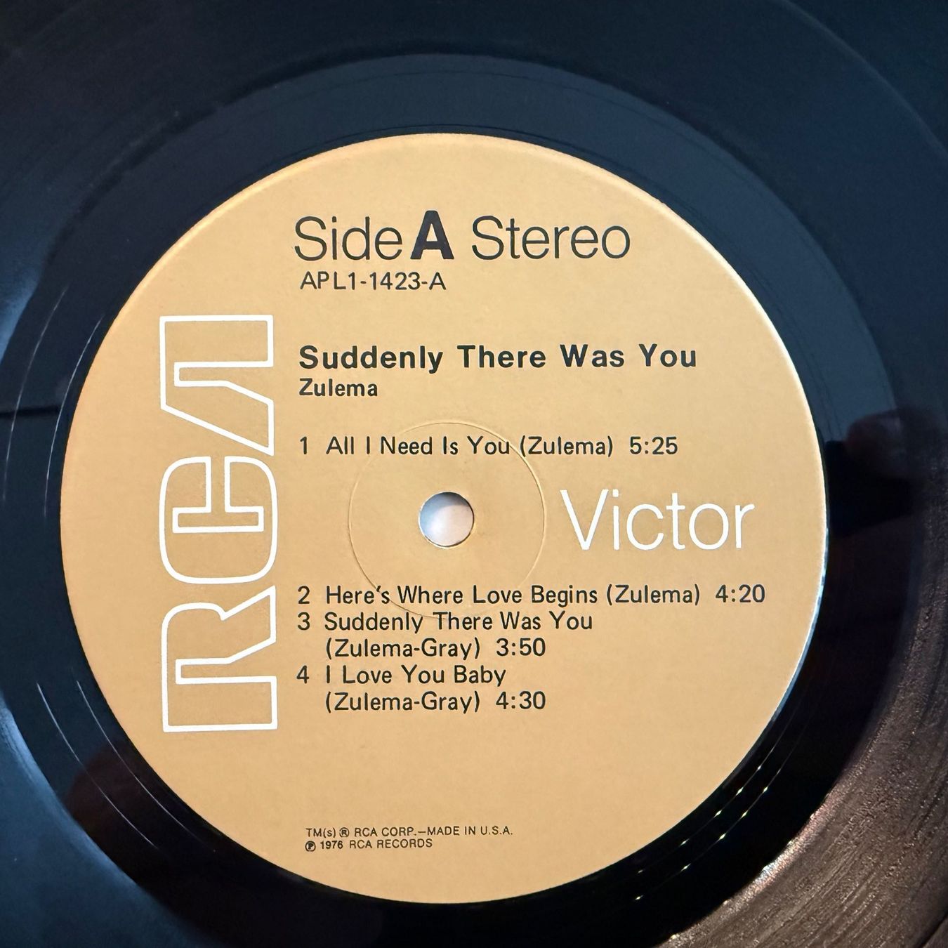 Vinyles: ZULEMA - SUDDENLY THERE WAS YOU – D'occasion à Zürich par fehlton 3