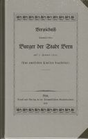 Verzeichnis sämmtlicher Burger der Stadt Bern 1848