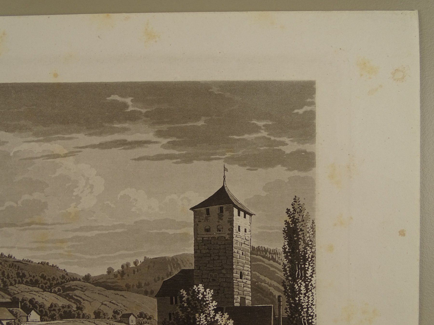 Incisioni: EGLISAU, AQUATINTA 1845 – Usato da Grüningen venduto da Kartensammler 3