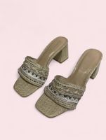 Madden Girl gold & silver embellished sandals