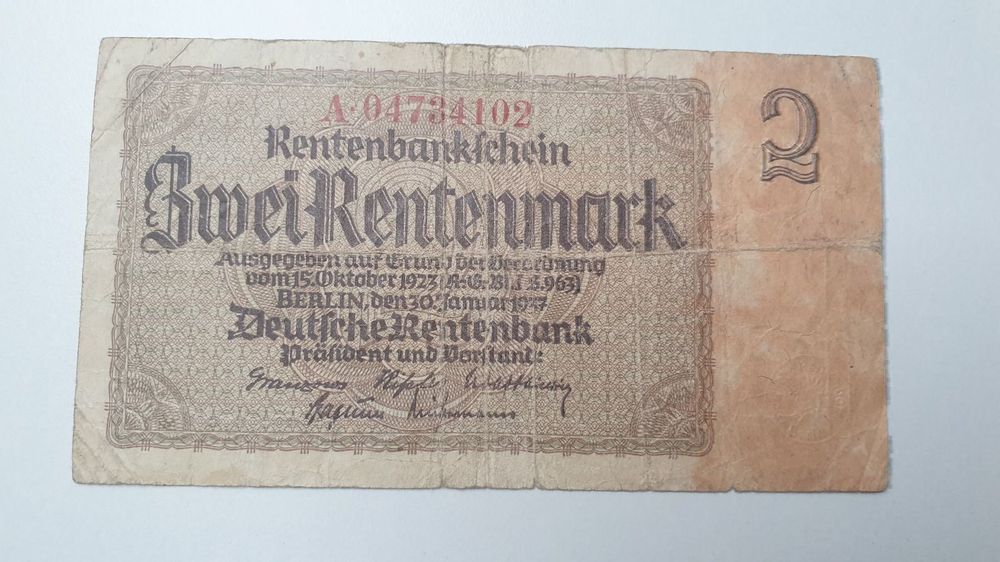 Germany 2 Rentenmark 1923 (Gebraucht) in Chavannes-Renens für CHF 3 ...