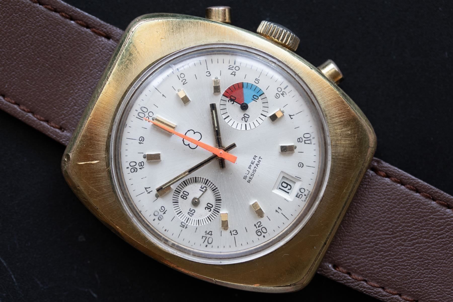 Valjoux Orologi: Sammelwürdiger Valjoux 7734  Chronograph Prototyp?  - 5L – Usato da Zürich venduto da papsas