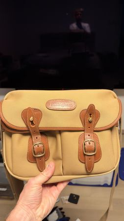 Sac photo Billingham Hadley Small, khaki et cuir tan