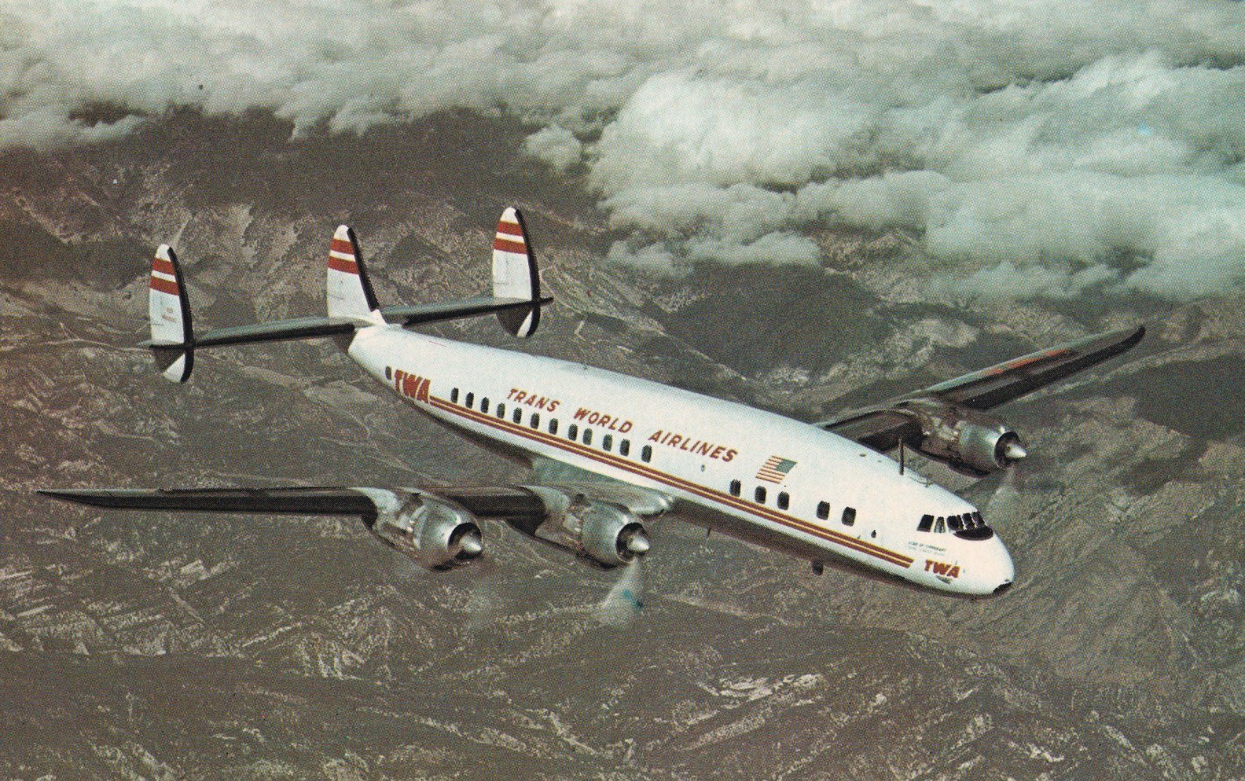 Ansichtskarten: TWA Lockheed Constellation Karte – Neu (gemäss Beschreibung) aus Effretikon von RR-Griffon