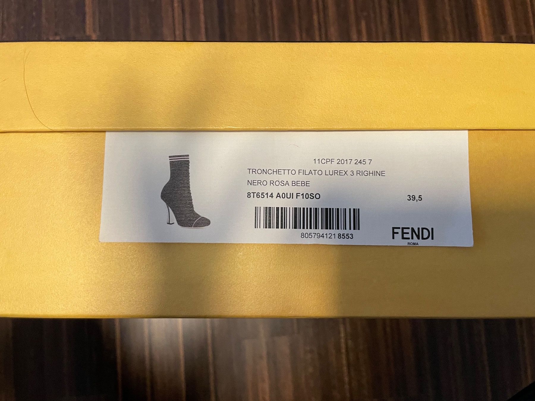 Fendi Scarpe da donna: Fendi - Black Metallic Stretch-knit Booties – Usato da Zollikon venduto da snowflake10- 6