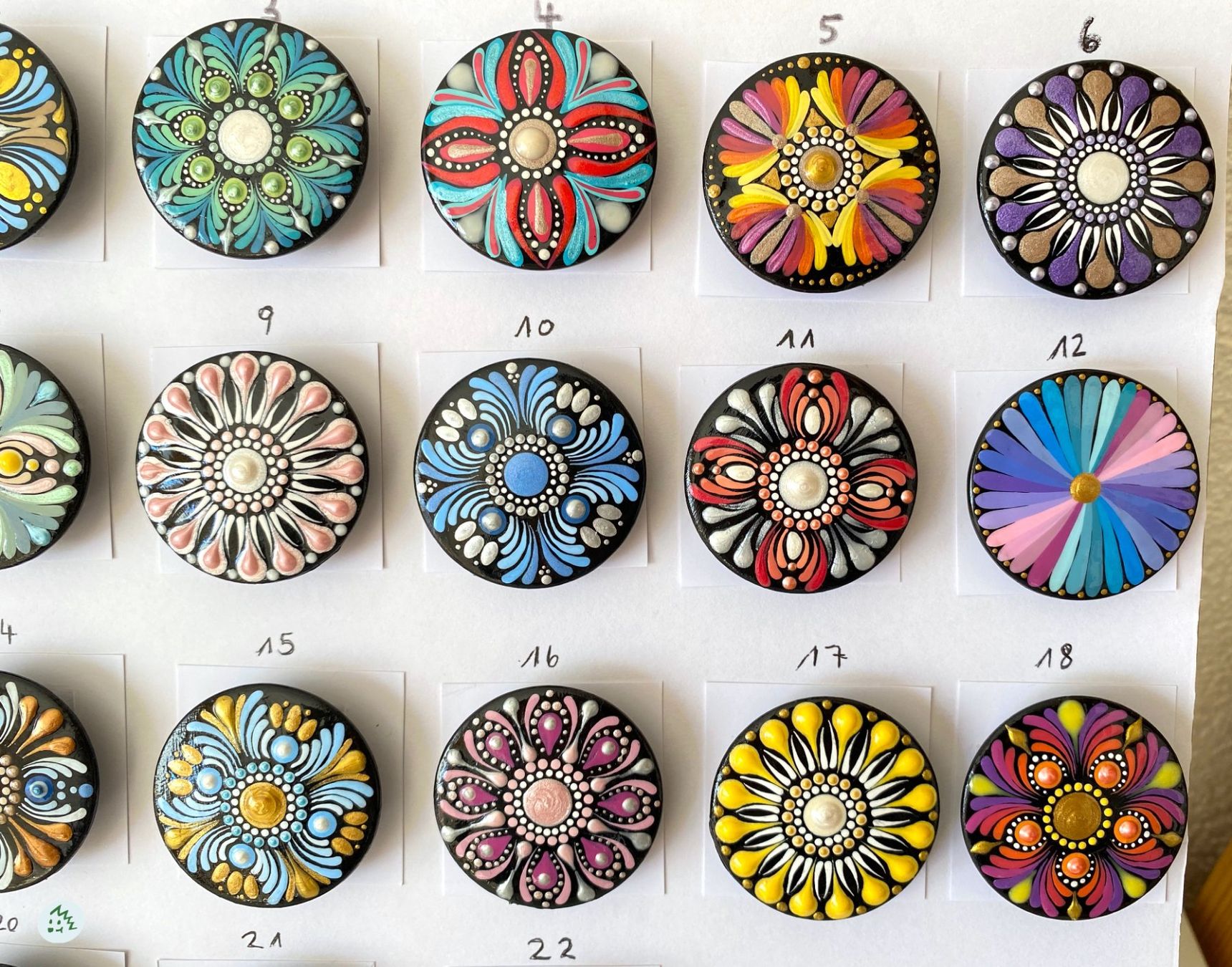 Calamite: 2-er Set Mandala Magnete, Geschenkidee, Deko, Büro – Nuovo e nell'imballaggio originale da Fanas venduto da Omibia 1
