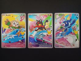 First Partner Serie 1 Rowlet Litten Popplio Pokémon Englisch