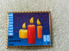 Ansteckpin 133: Pro Juventute Briefmarke Helvetia