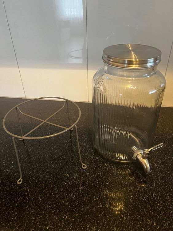 Golden Drops Kupfer Wasserspender 5 Liter Mit Zapfhahn - Ayurveda Wasserfilter Mit 2 Gläsern