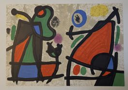 Joan Miró Original Lithografie Dim.: 55x38cm