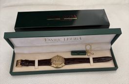FAVRE LEUBA unisex, Croco-Lederband, vergoldet, ungetragen