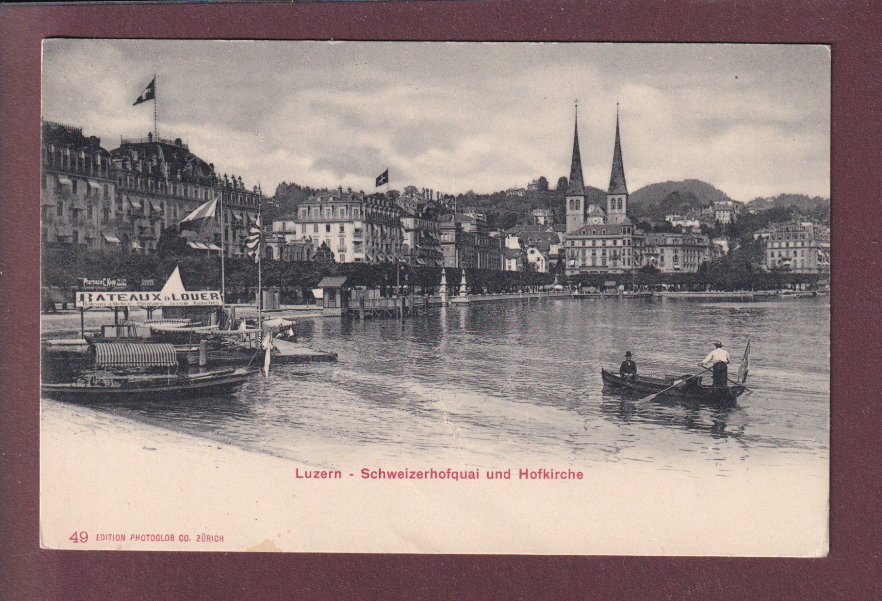 Cartoline postali: LUZERN - Hofkirche - Boot – Usato da Pully venduto da nicecards