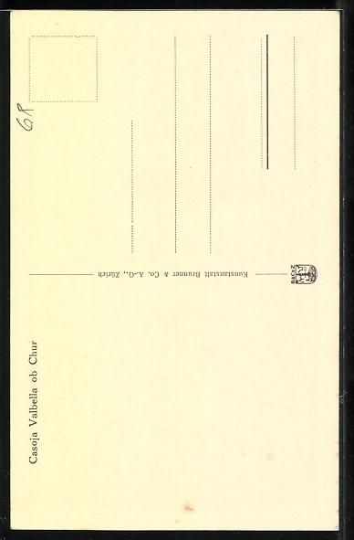 Cartoline postali: AK Chur, Casoja Valbella – Usato da Berlin venduto da bartko-reher 1