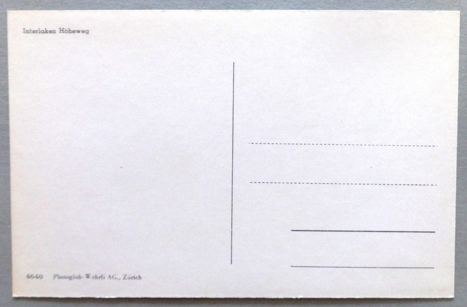 Cartoline postali: Interlaken, Höheweg – Usato da Fétigny venduto da Billy2miny 1