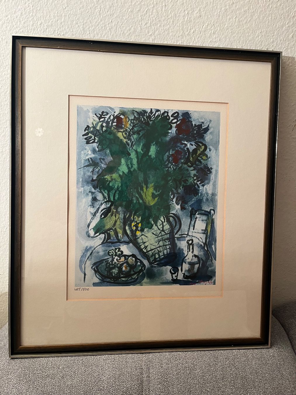 Gemälde: Marc Chagall – Lithographie "Bouquet fleuri sur table" – Gebraucht aus Basel von PAUL_ART