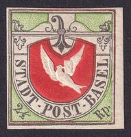 BASLER TAUBE, nicht verausgabte Auflage, Weissrandig, Typ 40