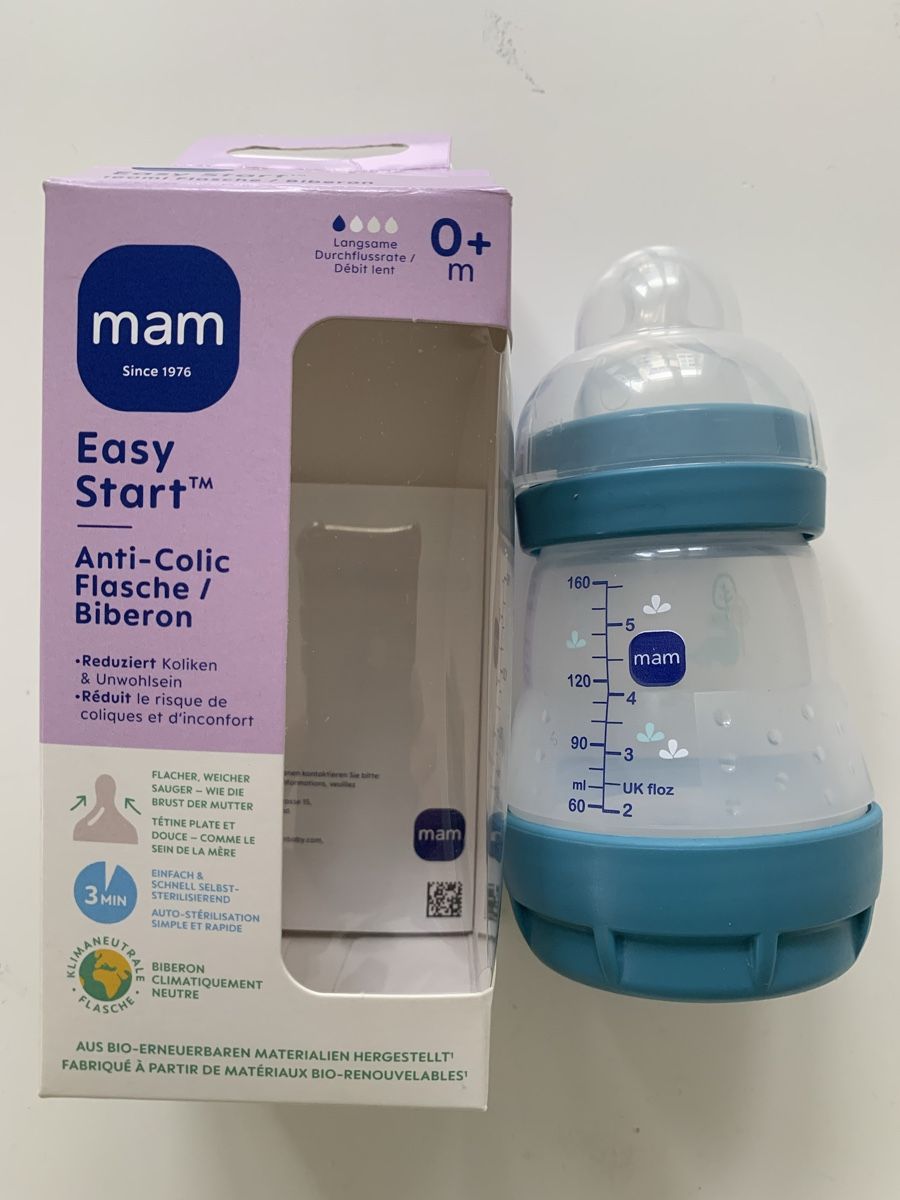 Mam Baby-Mahlzeiten: MAM anti-colic Flasche 160 ml, 0+ Monate – Neu (gemäss Beschreibung) aus Zürich von AnaMK