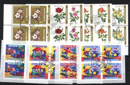 Pro Juventute Viererblock-Serien 2002-2003, mit ET-Stempeln