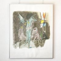 ALOIS CARIGIET (CH, 1902-1985) Weib & Raubtier, Lithographie