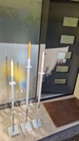 moderne Standkerzenhalter 3-teilig aus Aluminium Metall