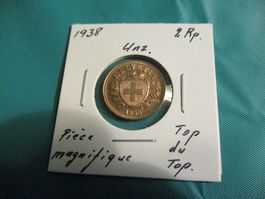 2 Rp 1938  Pièce magnifique  Unz.  Top du Top qualité
