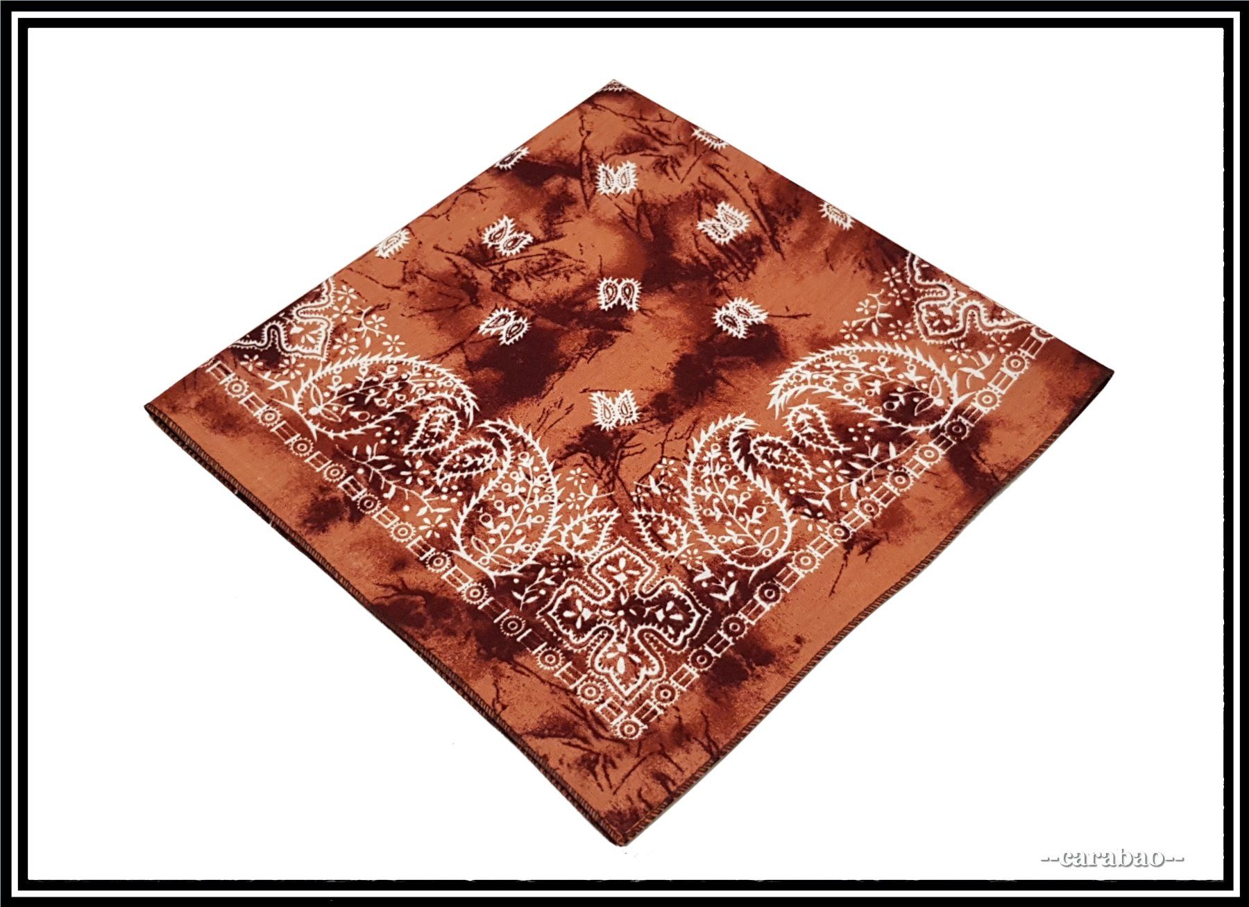 Foulard & Sciarpe: Bandana / Braun - Batik mit Paisley-Muster – Nuovo (secondo la descrizione) da Winterthur venduto da -carabao- 3